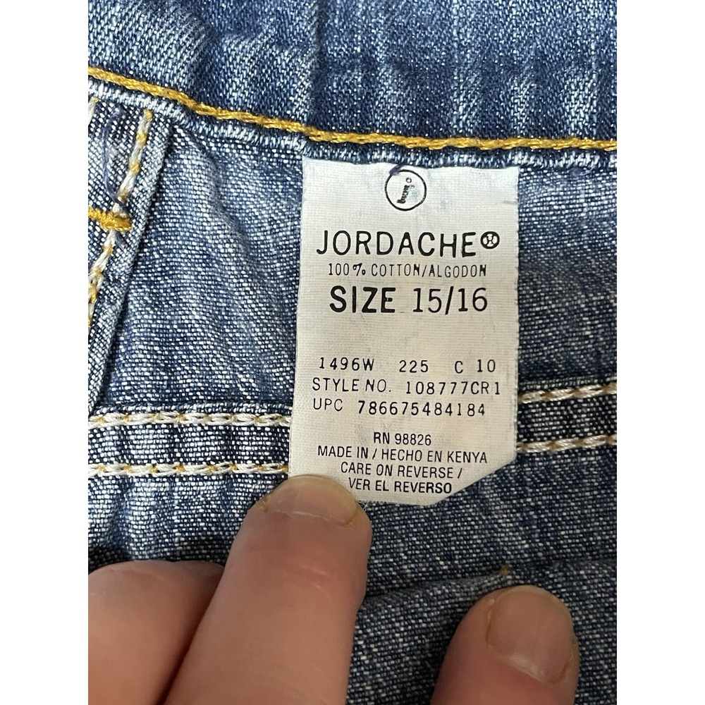 Jordache Jean Shorts Women's 15/16 Button Fly Denim Blue Casual - Picture 3 of 9